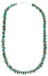 Southwestern Genuine Sterling Silver Turquoise Bead Necklace DX115879